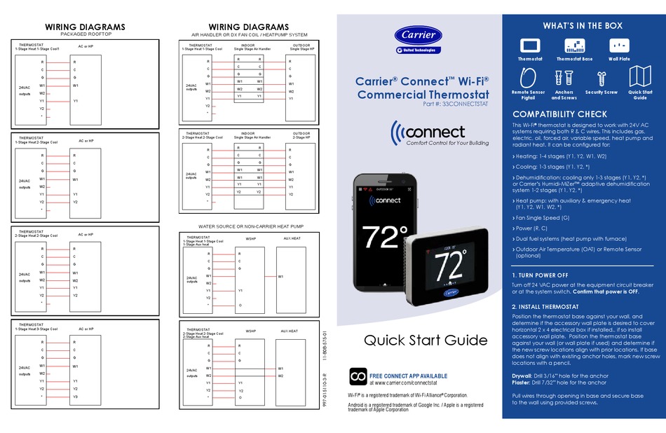 Termostato Wifi Carrier 33CONNECTSTAT - 33CONNECTSTAT