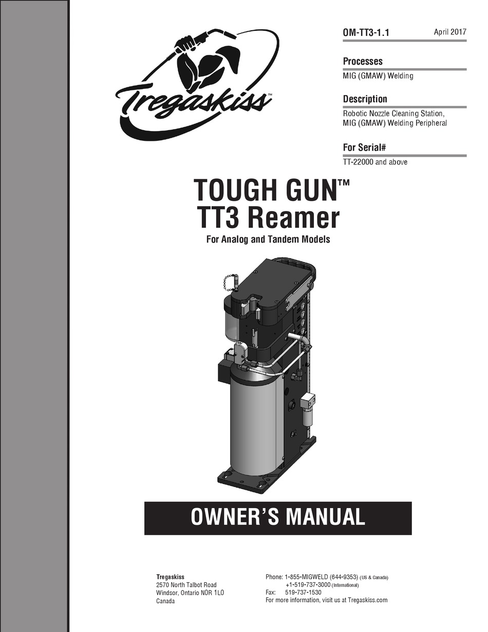 TREGASKISS TOUGH GUN TT3 REAMER OWNER'S MANUAL Pdf Download ManualsLib