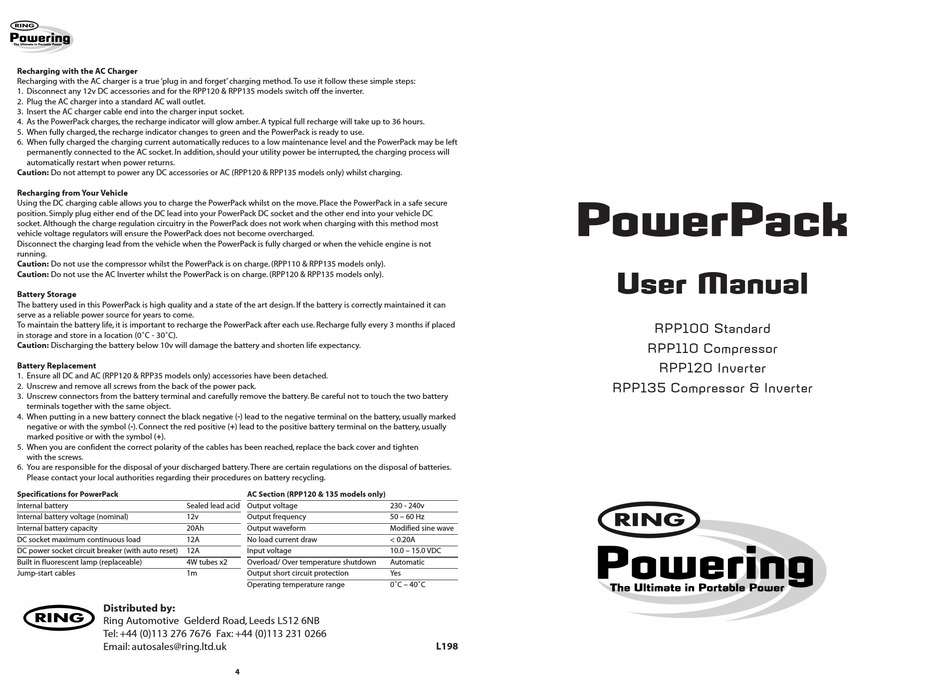 RPP148 Ring Power Pack