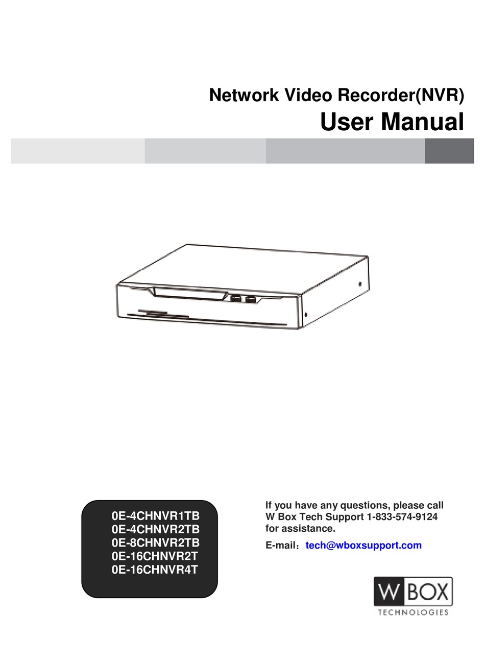 WBOX TECHNOLOGIES 0E4CHNVR2TB USER MANUAL Pdf Download ManualsLib