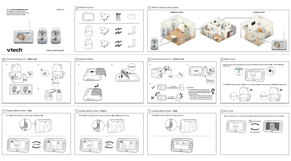 Vm344 store baby monitor