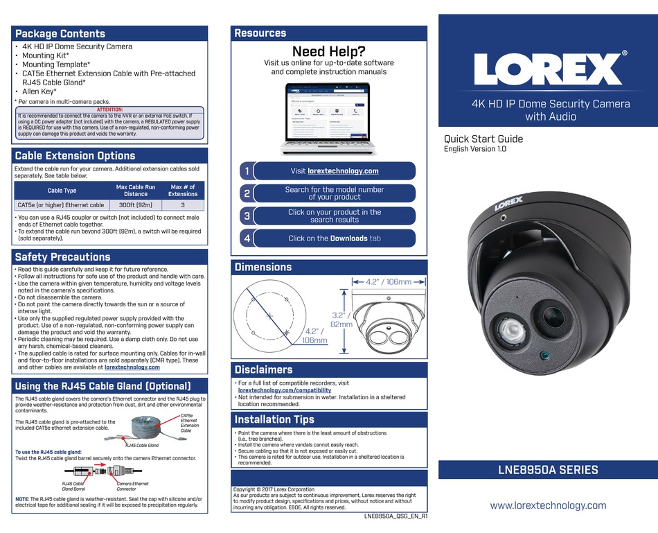 LOREX LNE8950A SERIES QUICK START MANUAL Pdf Download ManualsLib