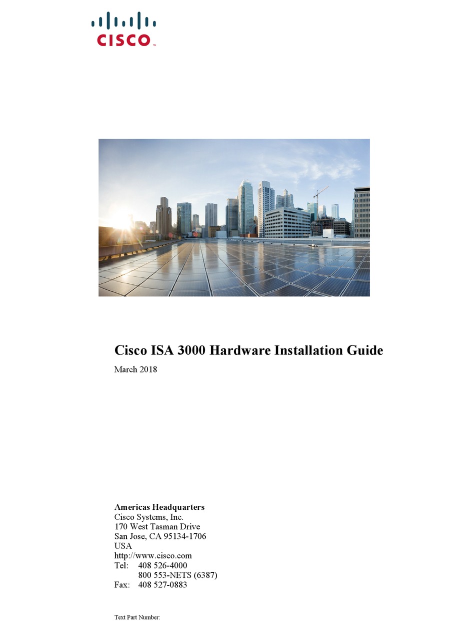 CISCO ISA3000-4C-K9 HARDWARE INSTALLATION MANUAL Pdf Download | ManualsLib