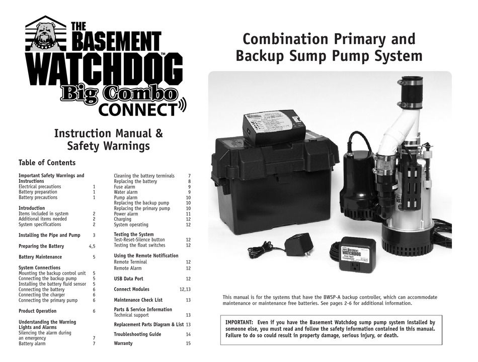 The Basement Watchdog Big Combo, Basement Watchdog Wiring Diagram