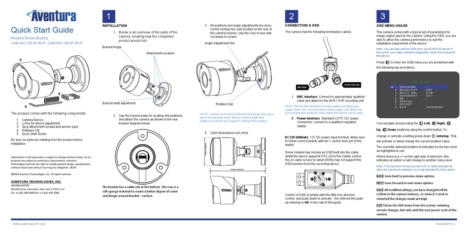 aventura-cam-ahy-2d-3f-irvp-quick-start-manual-pdf-download-manualslib