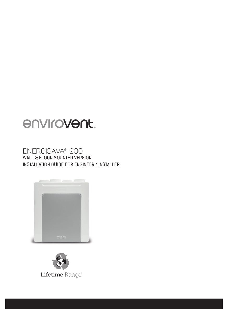 ENVIROVENT ENERGISAVA 200 INSTALLATION MANUAL Pdf Download | ManualsLib