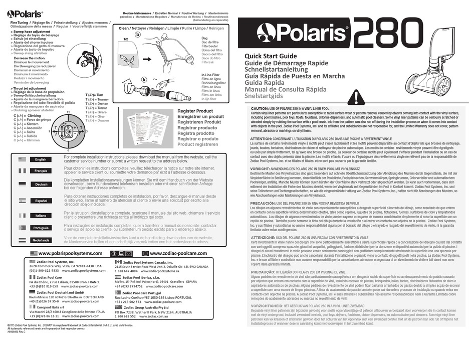 POLARIS 280 QUICK START MANUAL Pdf Download | ManualsLib