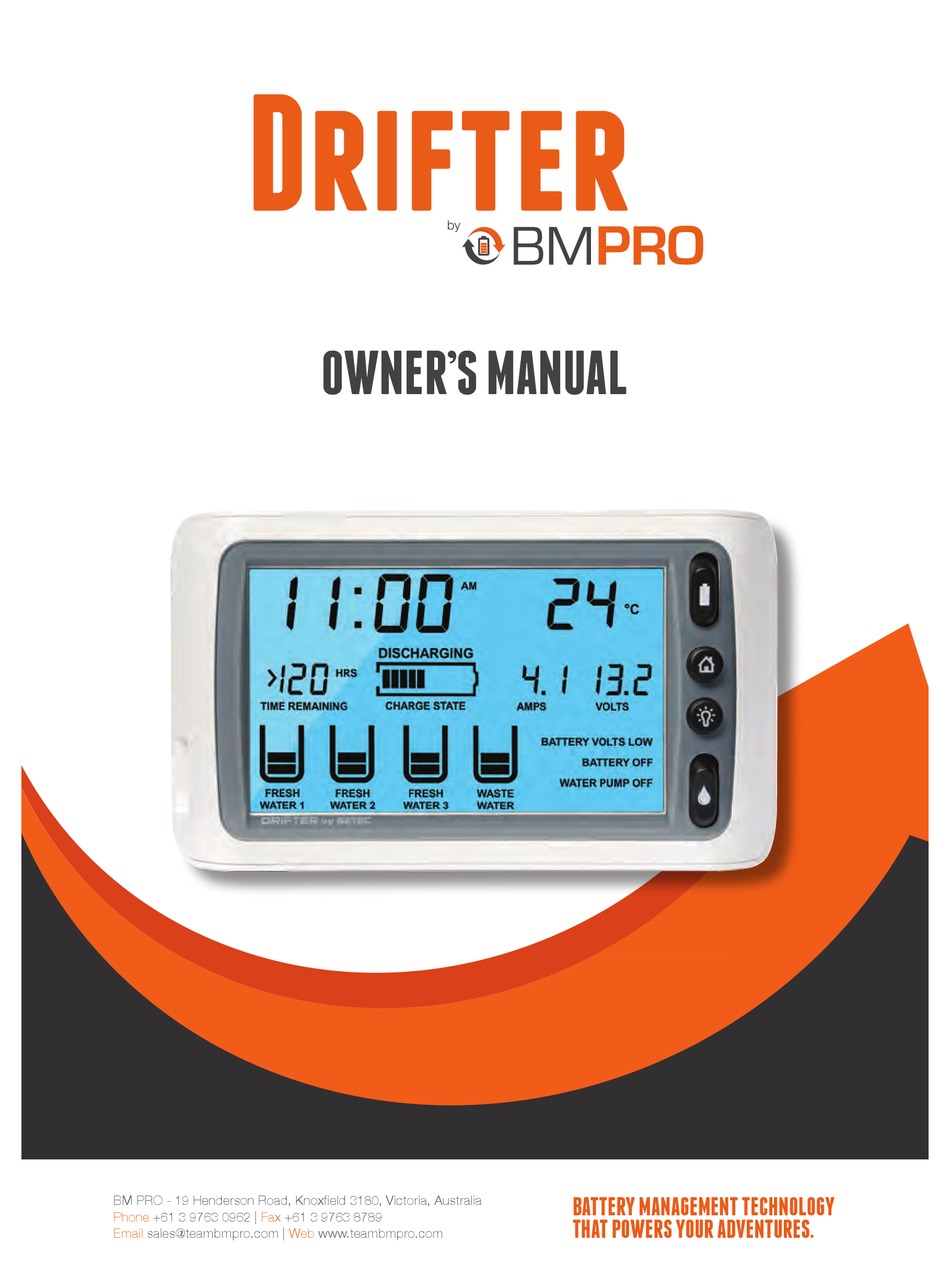 BMPRO DrifterBM • 12v battery monitoring system
