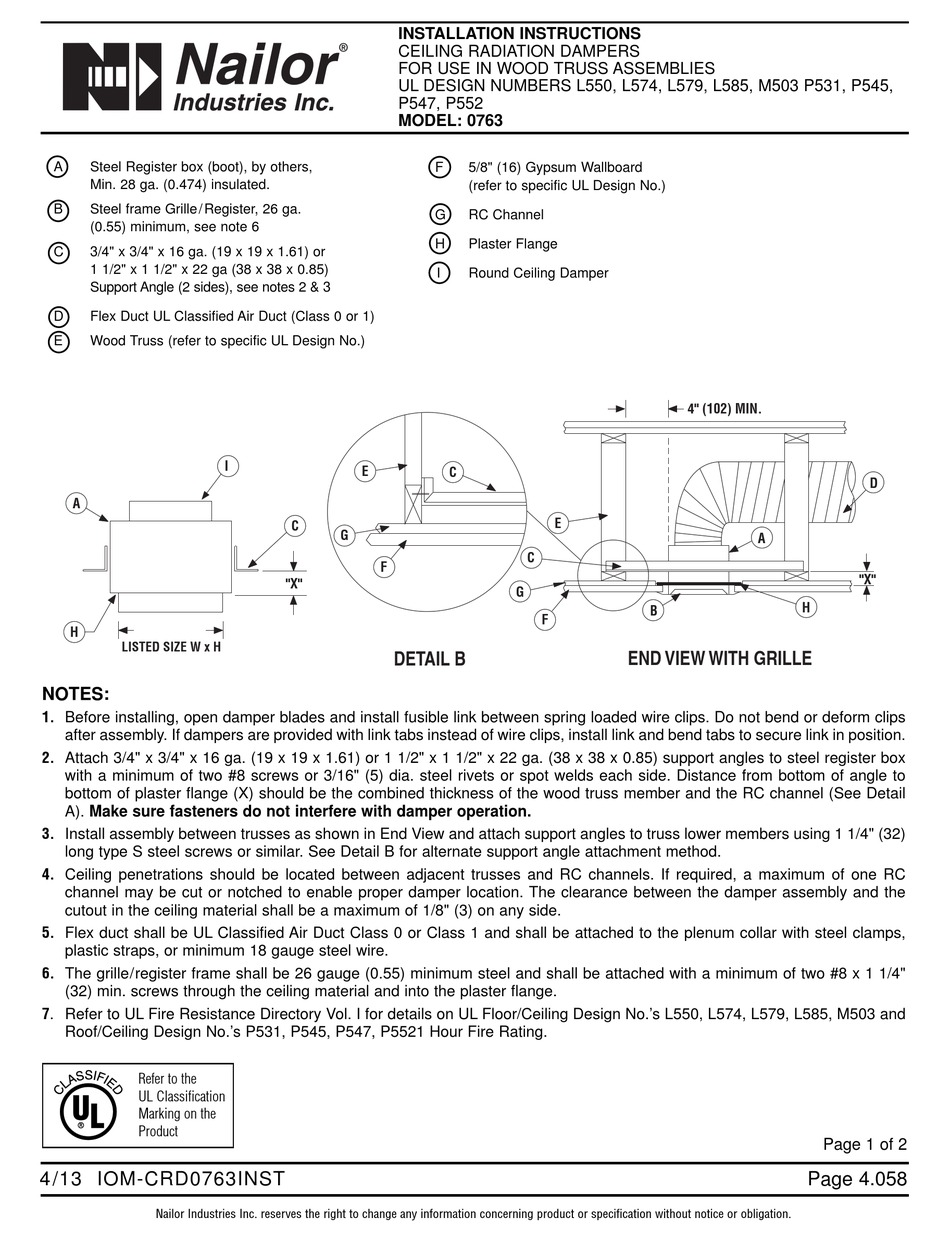 NAILOR 0763 INSTALLATION INSTRUCTIONS Pdf Download ManualsLib