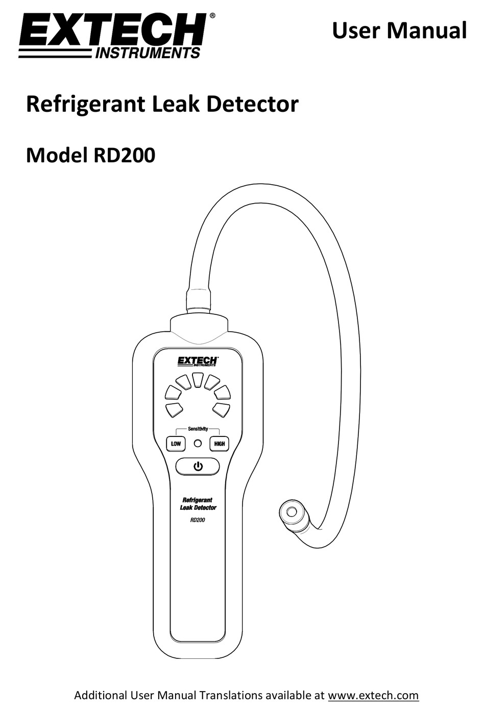 EXTECH INSTRUMENTS RD200 USER MANUAL Pdf Download ManualsLib