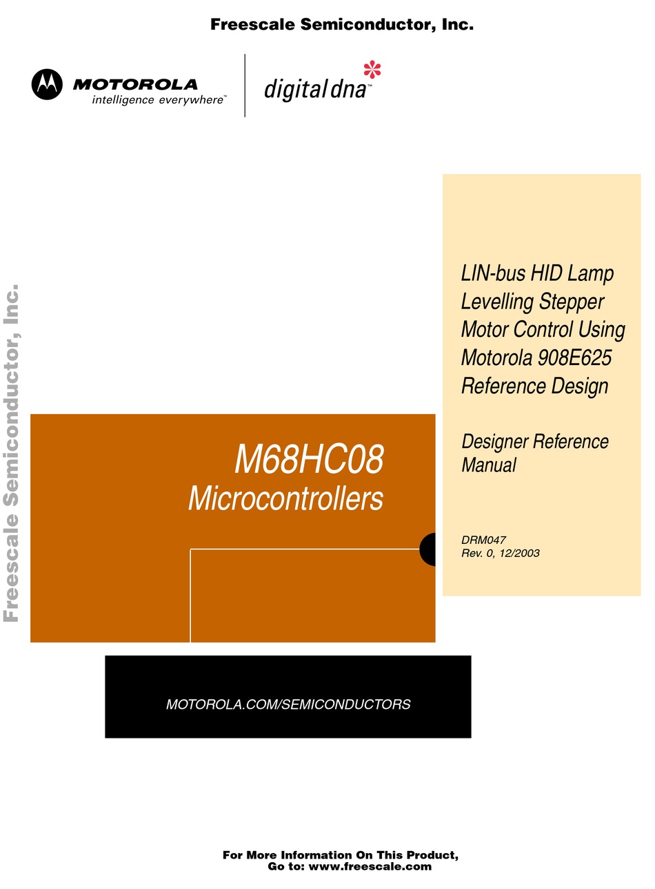 FREESCALE SEMICONDUCTOR M68HC08 SERIES DESIGNER REFERENCE MANUAL Pdf
