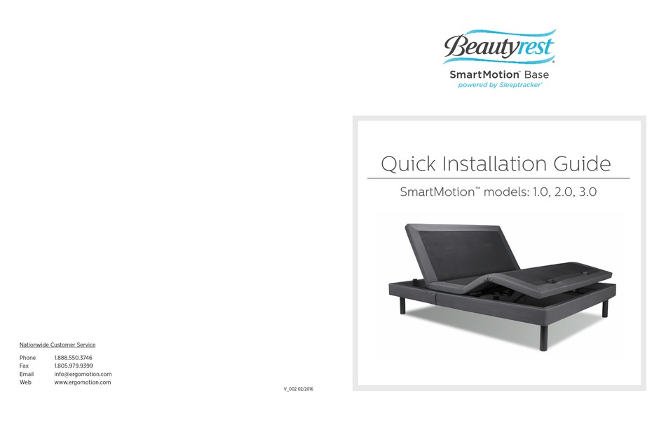 BEAUTYREST SMARTMOTION 2.0 QUICK INSTALLATION MANUAL Pdf Download