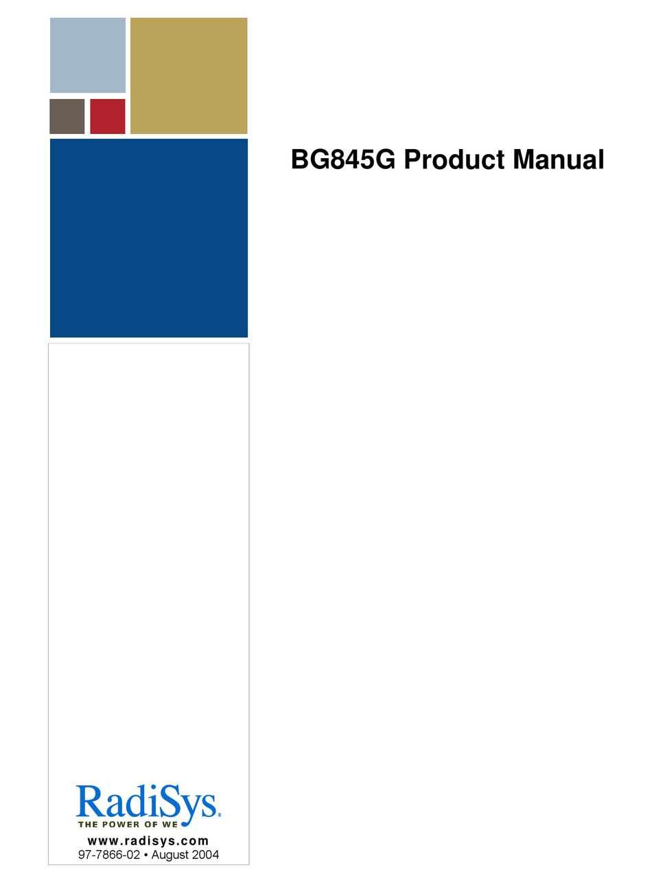 Product g b. Product manual. Bg-845-a5-1-4.