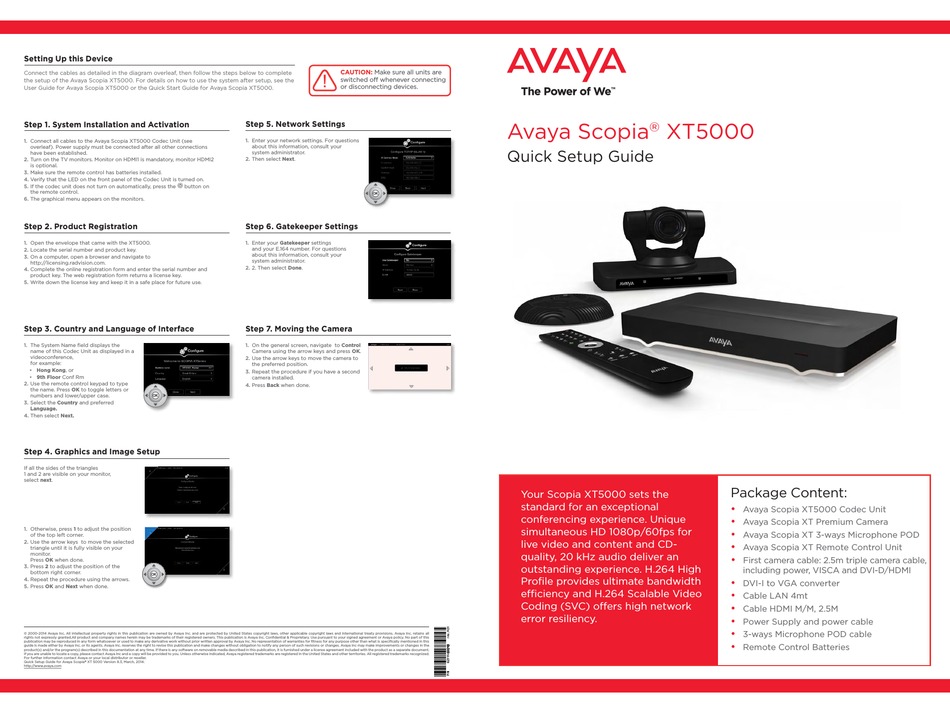 Avaya Radvision Video Conferencing System Scopia XT5000 Series Codec 43211-00024 