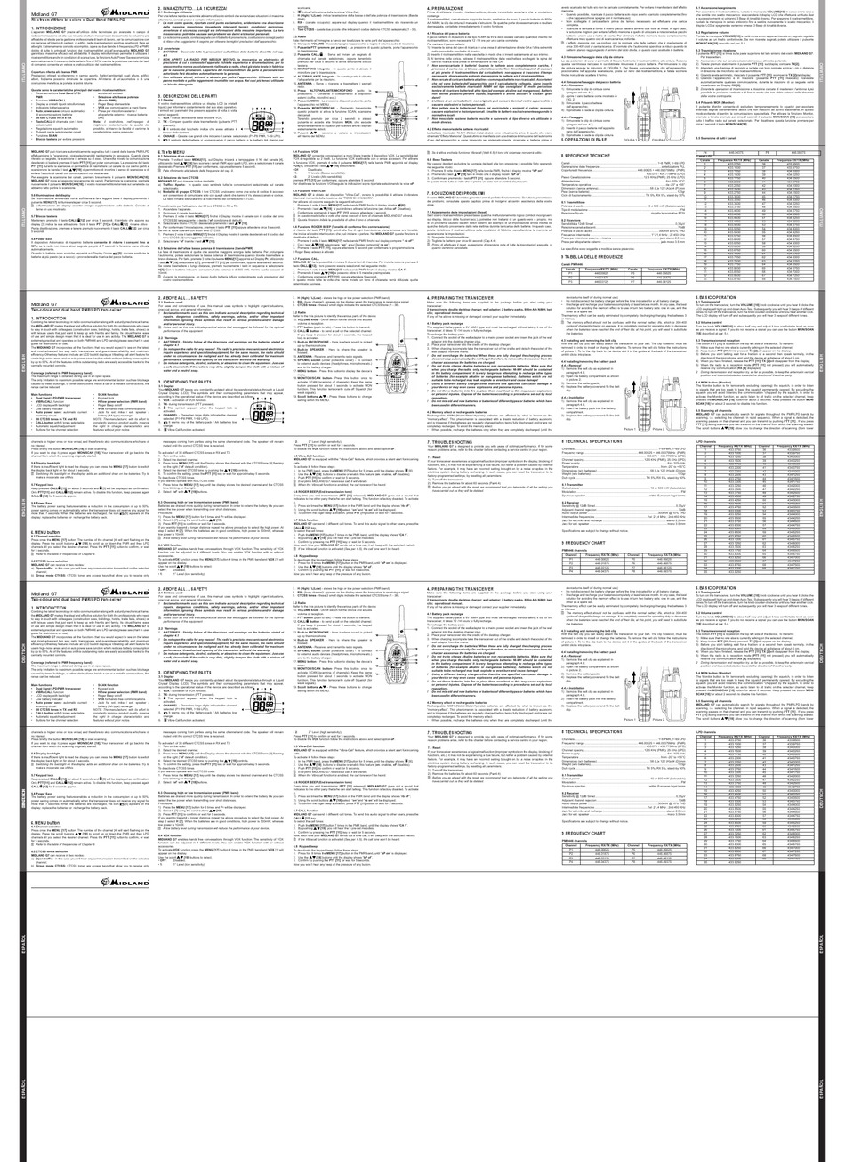 MIDLAND G7 MANUAL Pdf Download ManualsLib