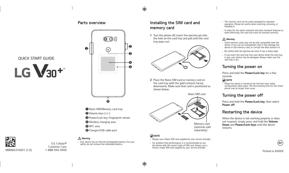 LG V30+ QUICK START MANUAL Pdf Download | ManualsLib