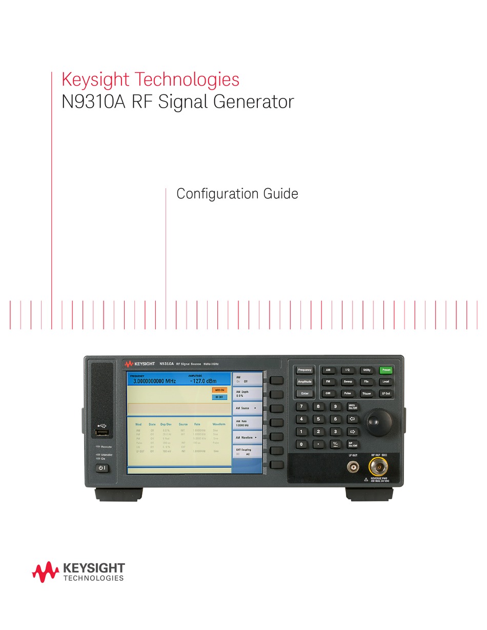 KEYSIGHT TECHNOLOGIES N9310A CONFIGURATION MANUAL Pdf Download ManualsLib