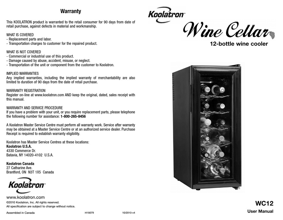 Koolatron Wc12 User Manual Pdf Download Manualslib