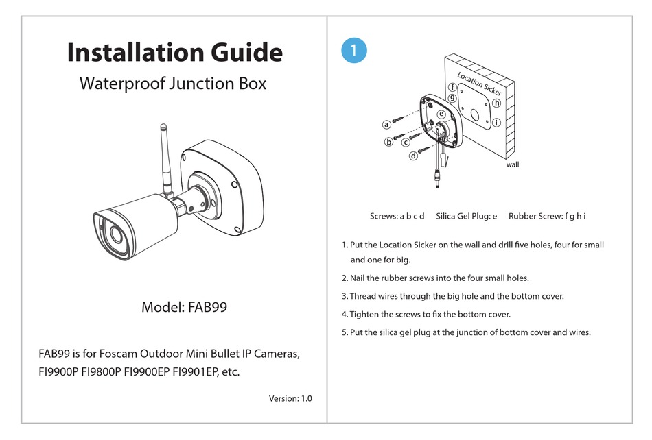 FOSCAM FAB99 INSTALLATION MANUAL Pdf Download | ManualsLib