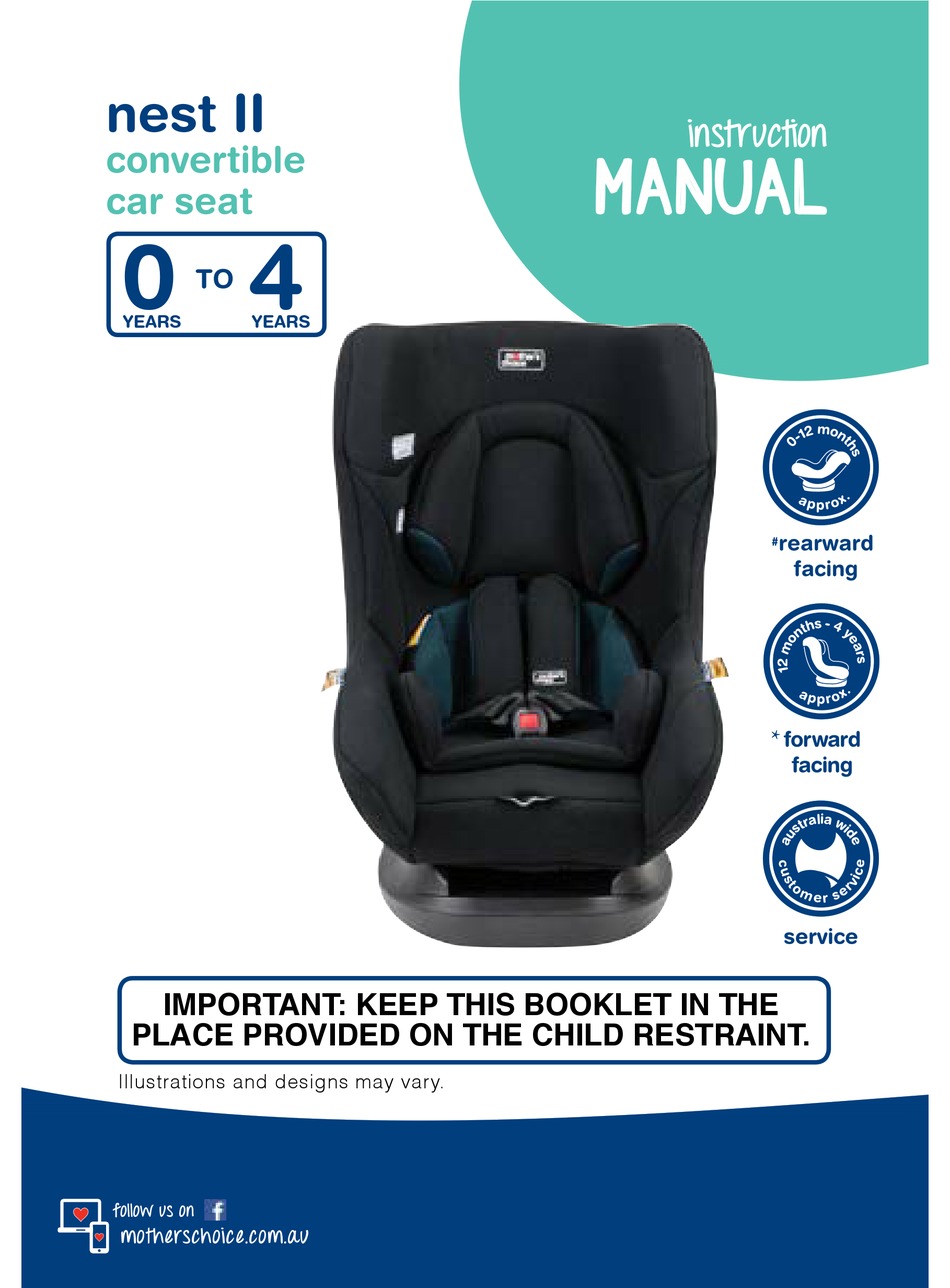 Mothers choice booster seat instructions sale