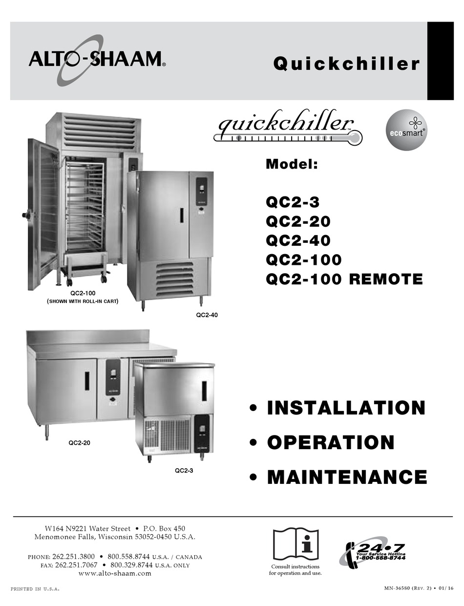 ALTO-SHAAM QC2-3 MANUAL Pdf Download | ManualsLib