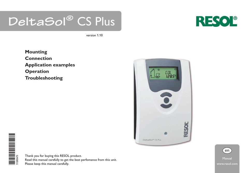 Resol Deltasol Cs Plus Manual Pdf Download Manualslib Resol Deltasol Cs Plus Manual Pdf Download Manualslib