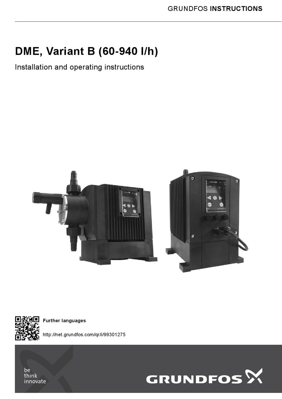 GRUNDFOS DME 150 AND OPERATING INSTRUCTIONS Pdf Download ManualsLib