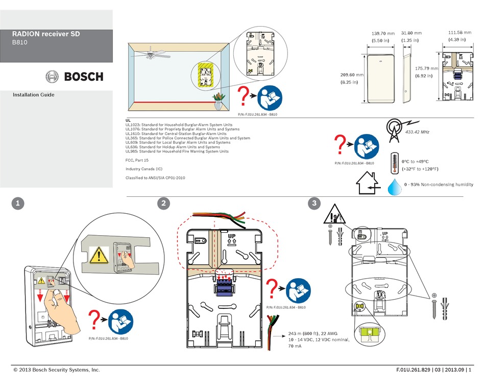 BOSCH B810 INSTALLATION MANUAL Pdf Download ManualsLib