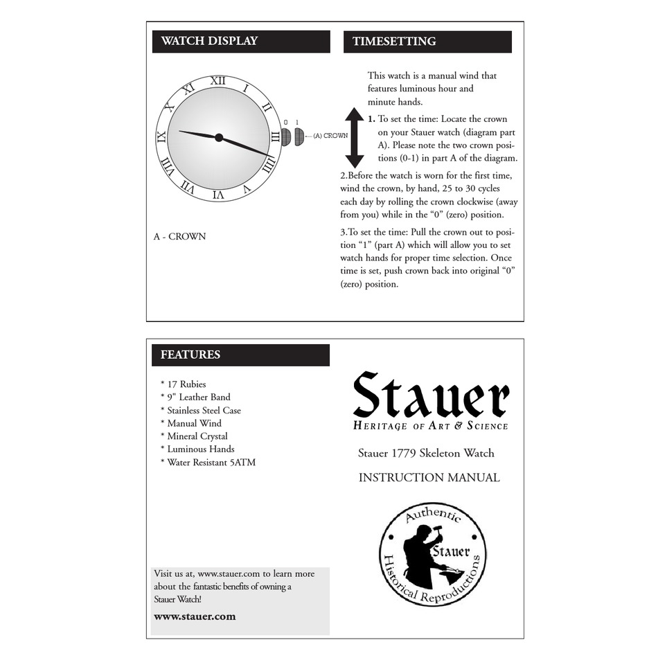 stauer 1779 skeleton watch
