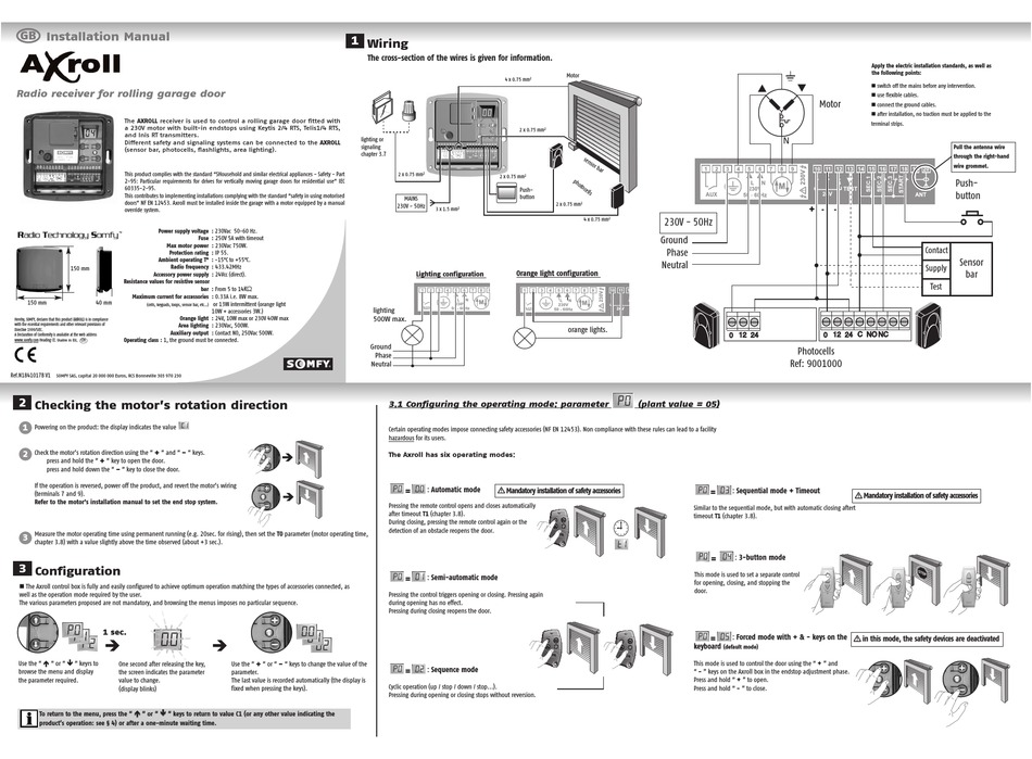 Somfy 1841103 Installation Manual Pdf Download Manualslib