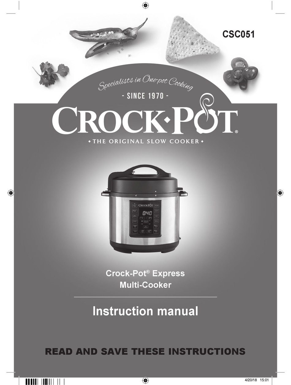 Crock pot model 38551 user manual download