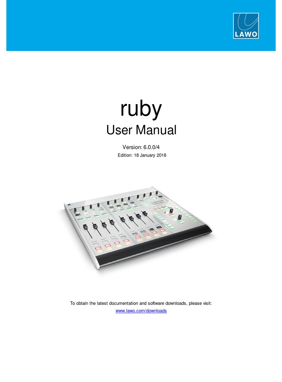 Lawo Ruby User Manual Pdf Download Manualslib