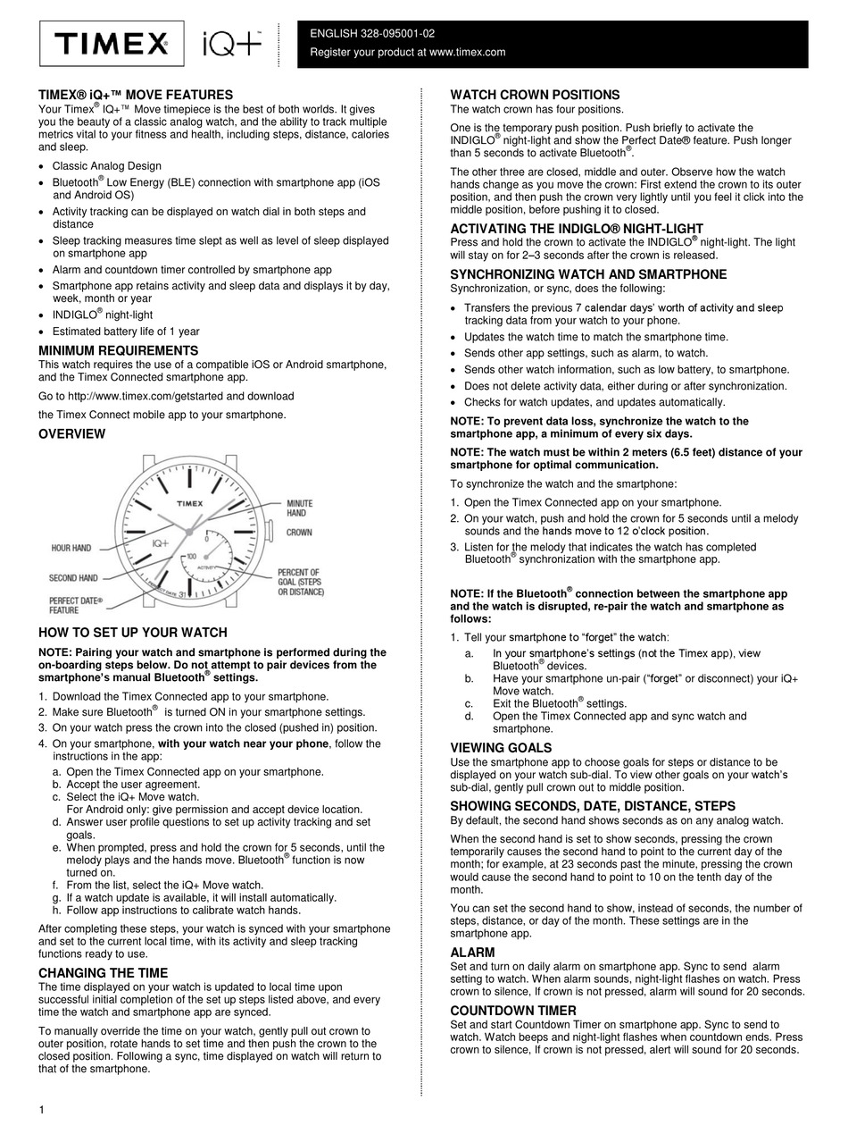 Operações Básicas - Timex W90 User Manual [Page 8]