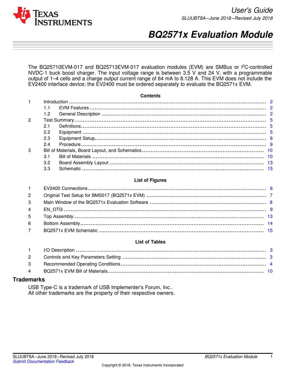 TEXAS INSTRUMENTS BQ25710EVM017 USER MANUAL Pdf Download ManualsLib