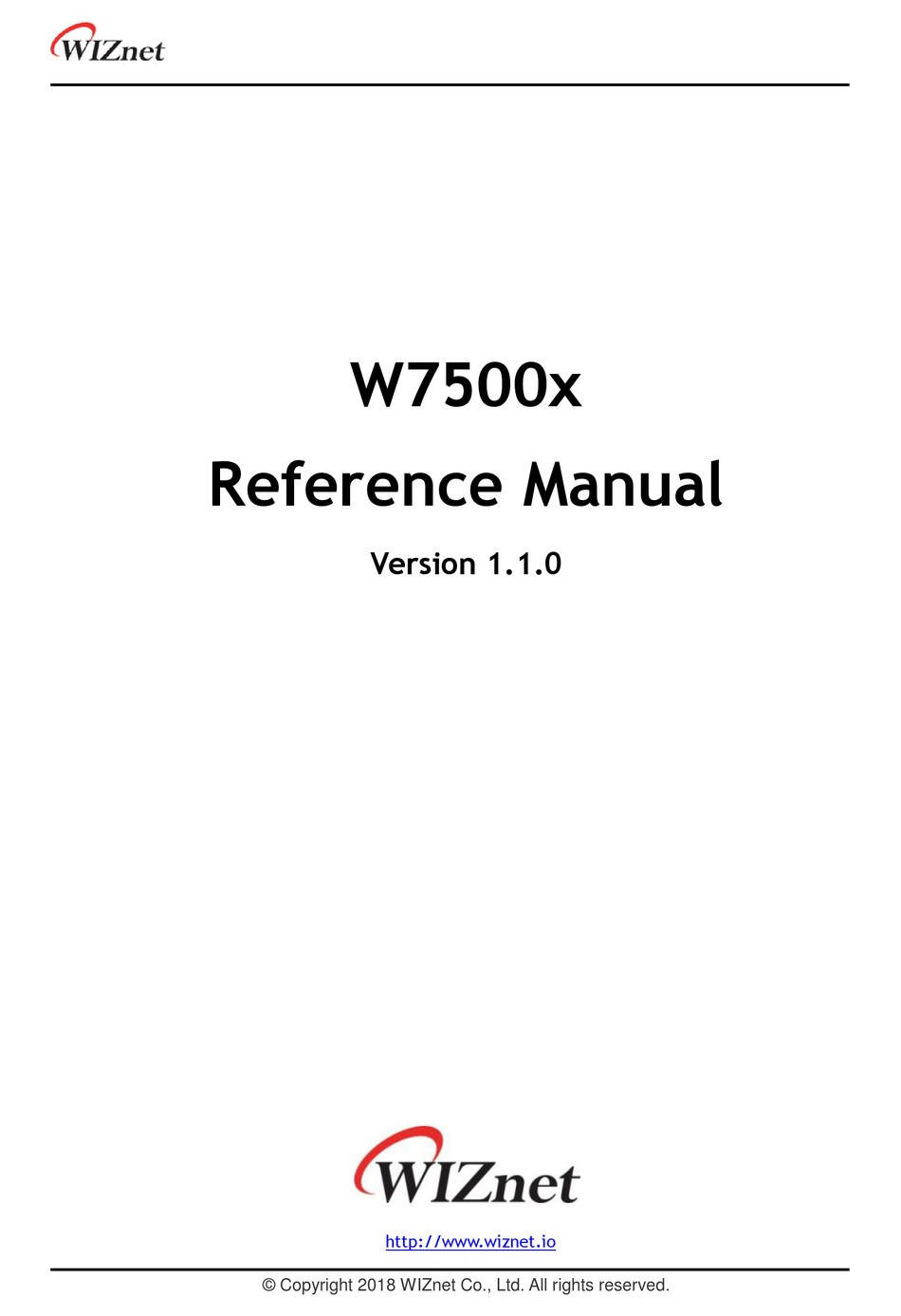 WIZNET W7500 REFERENCE MANUAL Pdf Download | ManualsLib