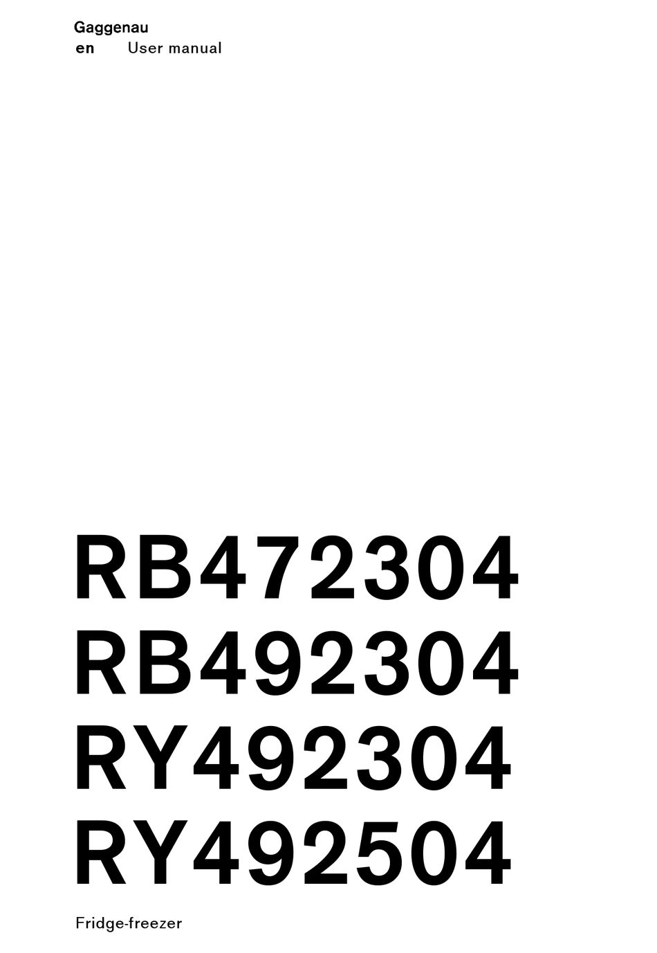 Gaggenau Rb472304 User Manual Pdf Download Manualslib