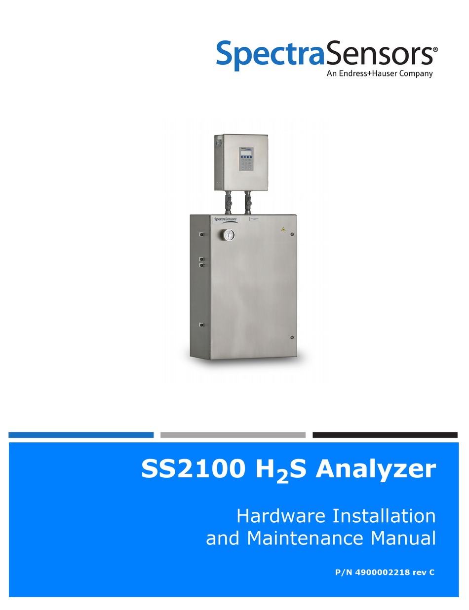 SPECTRASENSORS SS2100 HARDWARE INSTALLATION AND MAINTENANCE MANUAL Pdf Download ManualsLib