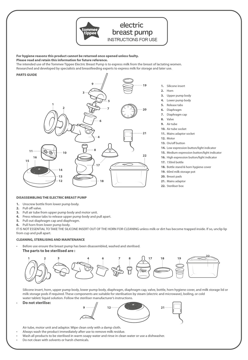 TOMMEE TIPPEE 557/1273 INSTRUCTIONS FOR USE Pdf Download ManualsLib