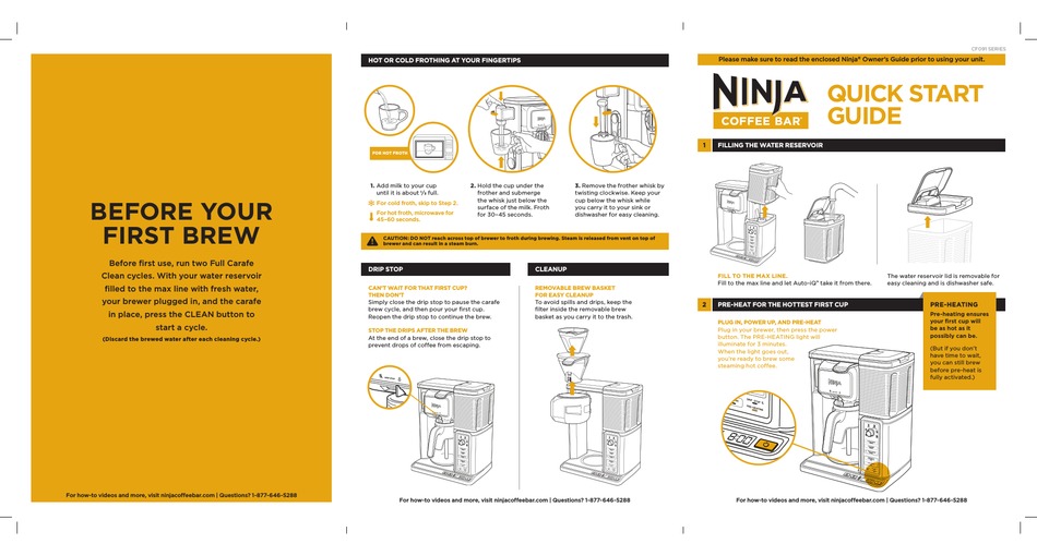 Ninja Coffee Bar Manual Cf091 Amazon Com Ninja Coffee