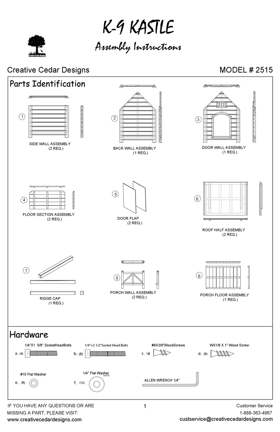 CREATIVE CEDAR DESIGNS 2515 ASSEMBLY INSTRUCTIONS Pdf Download ManualsLib