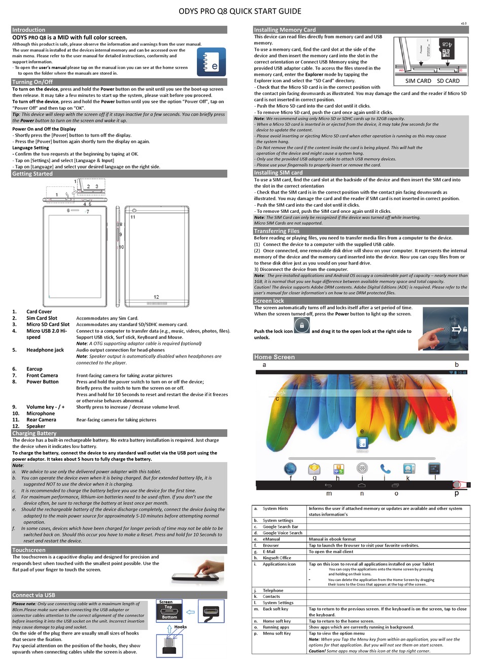 ODYS PRO Q8 QUICK START MANUAL Pdf Download ManualsLib