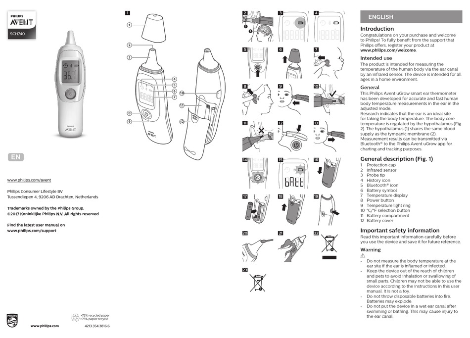 PHILIPS AVENT SCH740 MANUAL Pdf Download ManualsLib