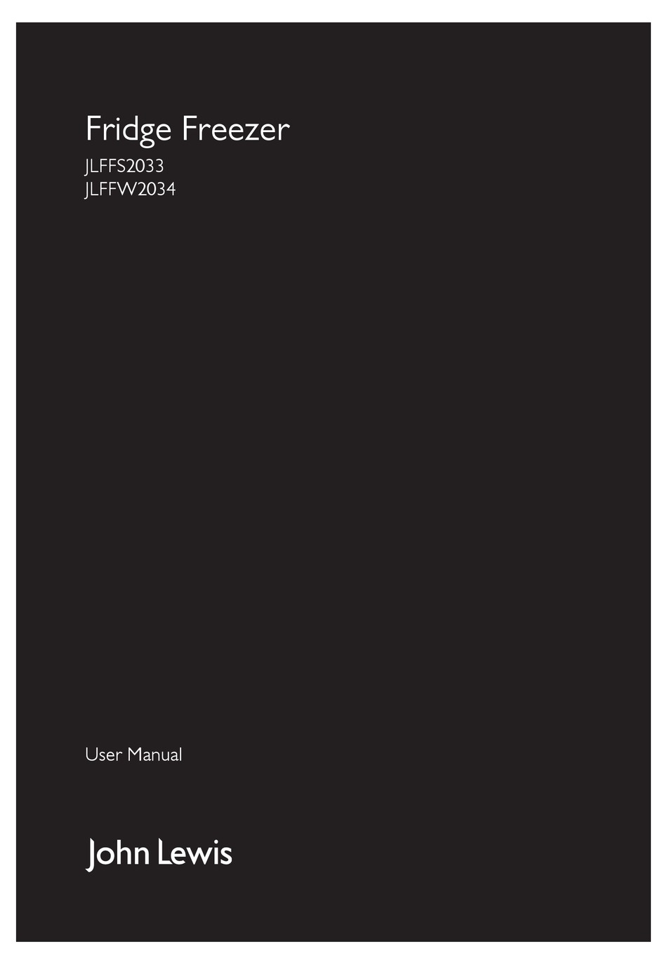John Lewis Jlffs2033 User Manual Pdf Download Manualslib