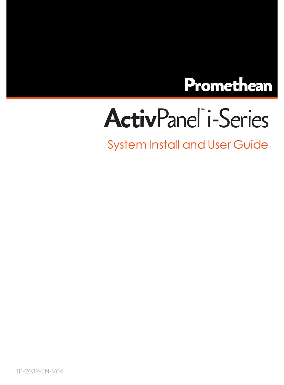 PROMETHEAN ACTIVPANEL OPS2 5P4R500H INSTALL AND USER MANUAL Pdf 