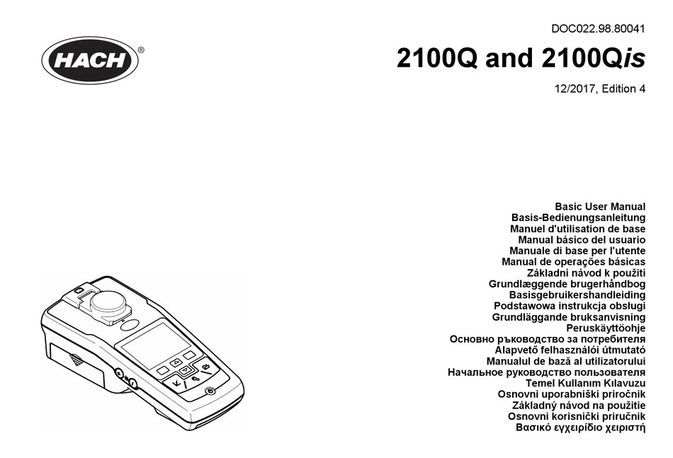 HACH 2100Q BASIC USER MANUAL Pdf Download | ManualsLib