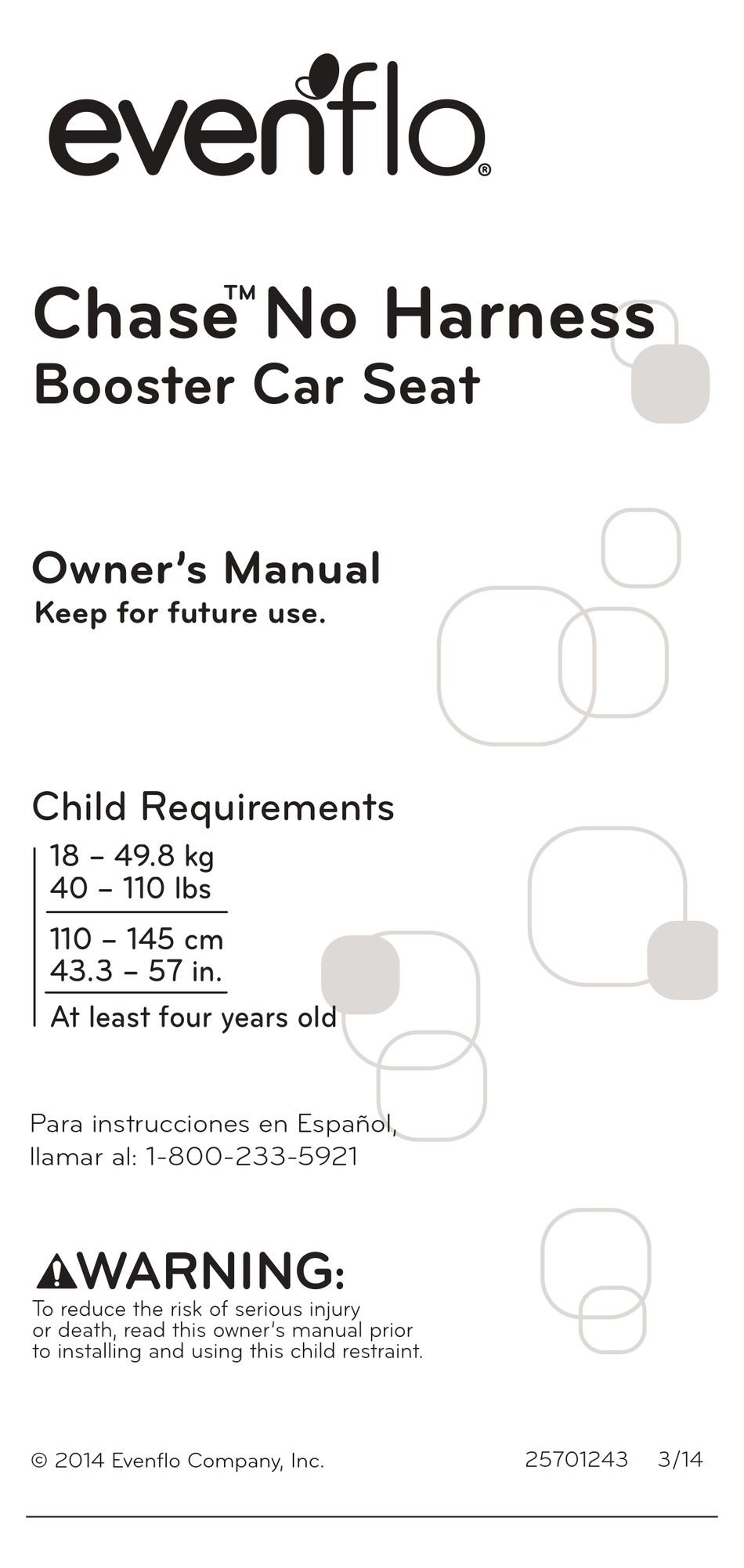 evenflo advanced harness booster seat manual