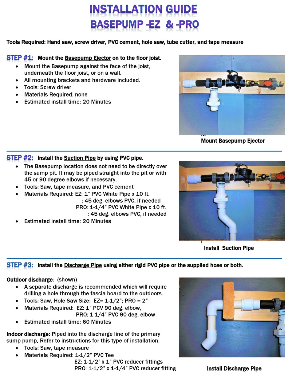 BASEPUMP RB750EZ INSTALLATION MANUAL Pdf Download ManualsLib