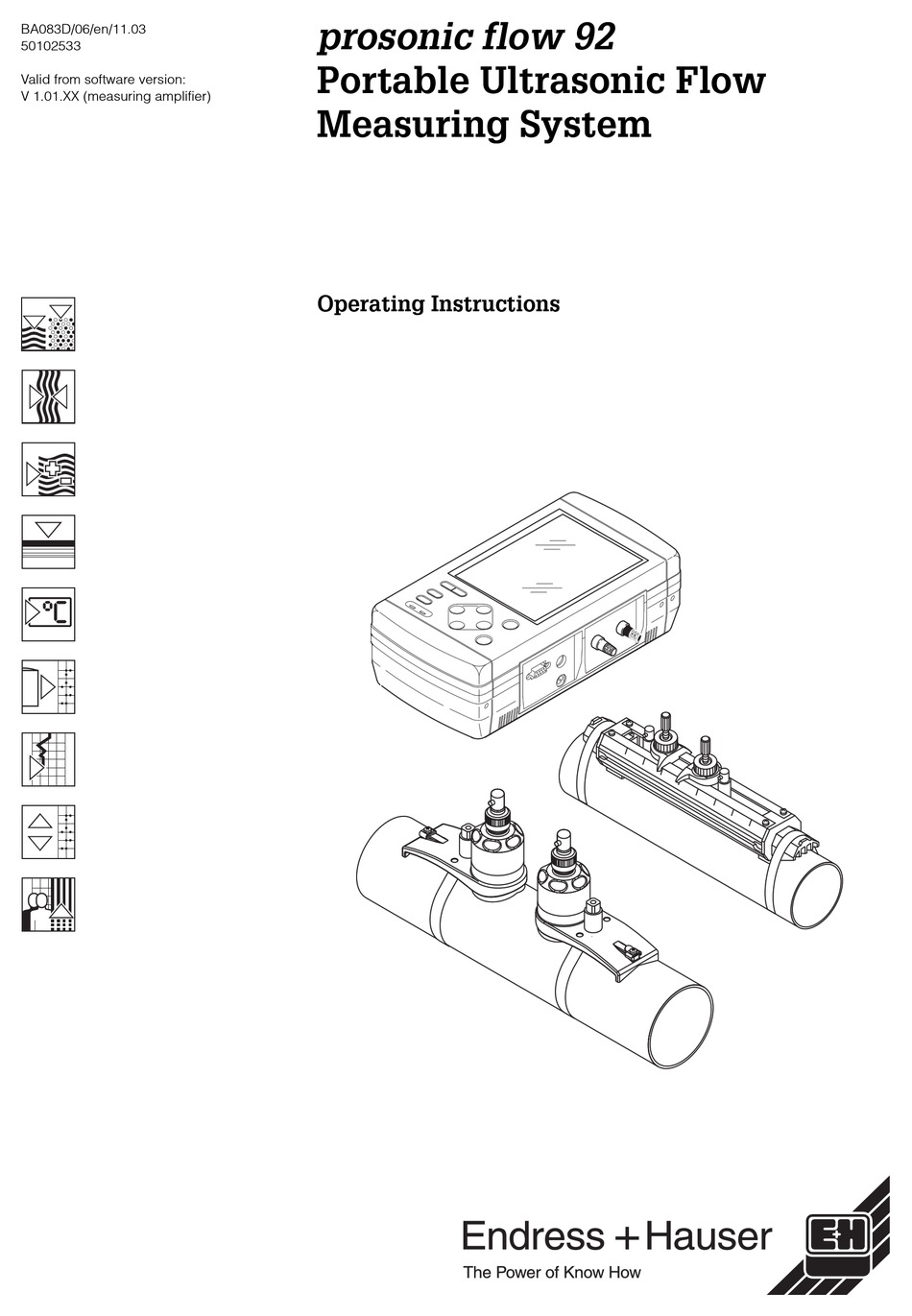 ENDRESS+HAUSER PROSONIC FLOW 92 OPERATING INSTRUCTIONS MANUAL Pdf