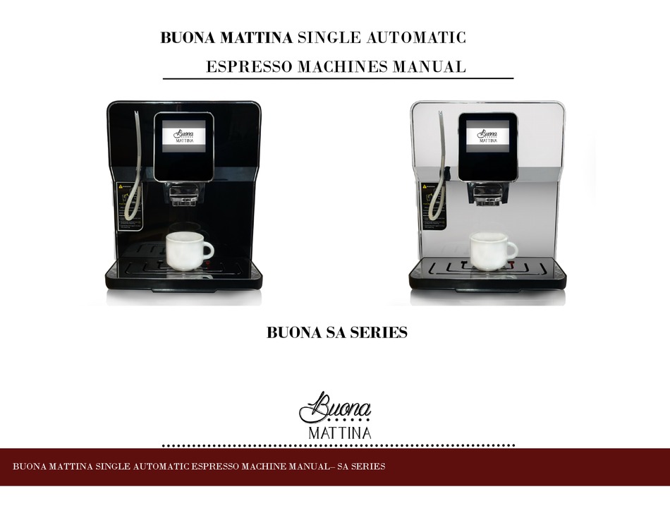 BUONA MATTINA SA WHITE MANUAL Pdf Download ManualsLib