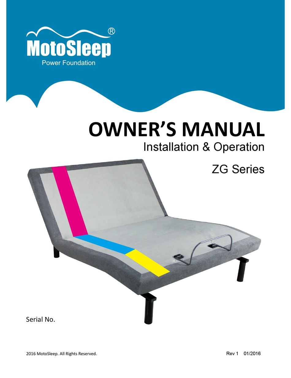 MOTOSLEEP ZG SERIES OWNER